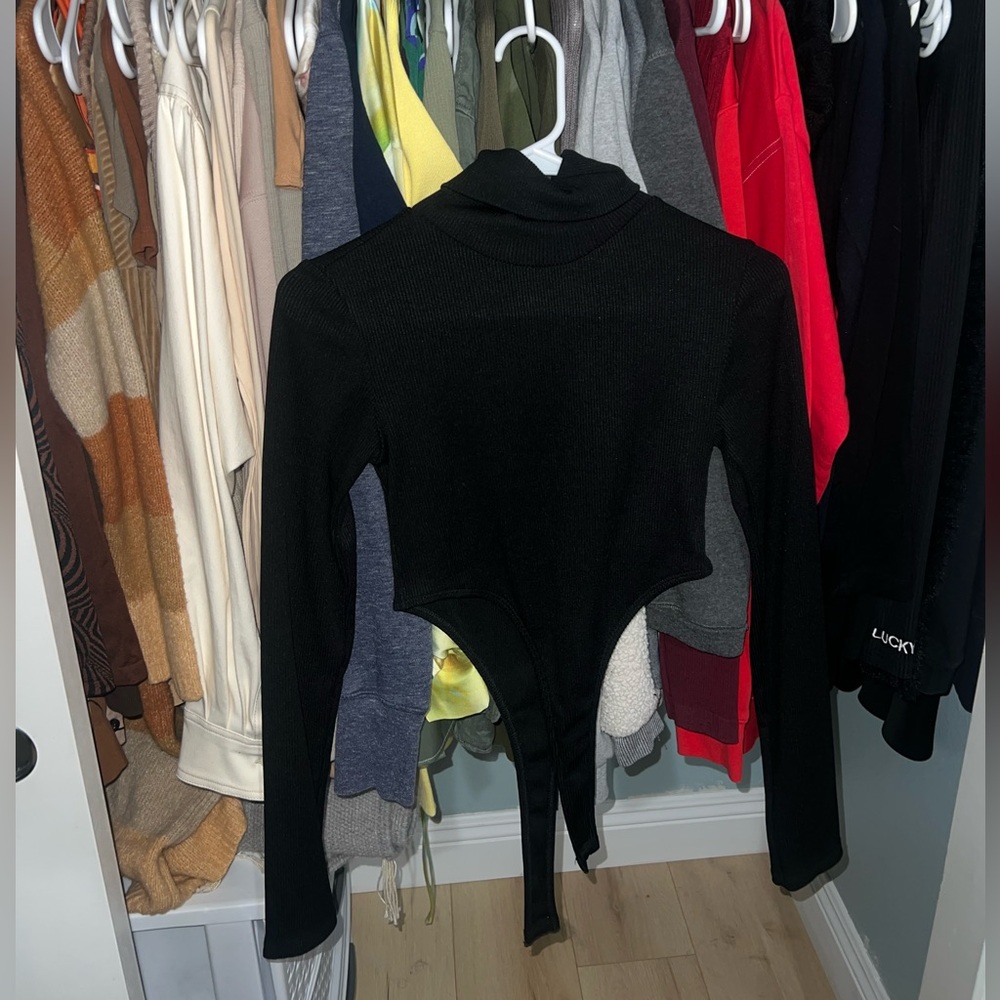 Zara Black Turtle Neck Bodysuit- High Leg Cut - Worn Once